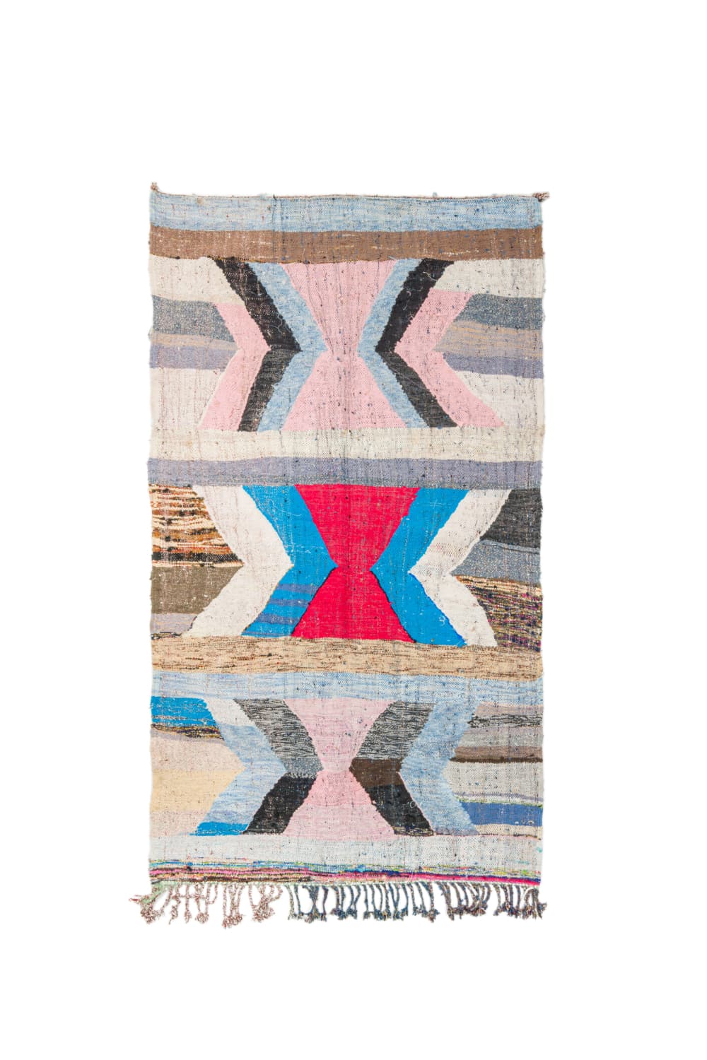 Marockansk Boucherouite-matta 140 x 255 cm (Storlek: 140 x 255 cm)