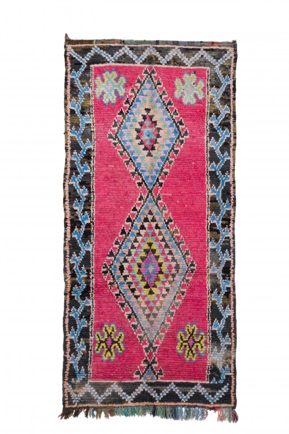 Marockansk Boucherouite-matta 275 x 130 cm (Storlek: 275 x 130 cm)