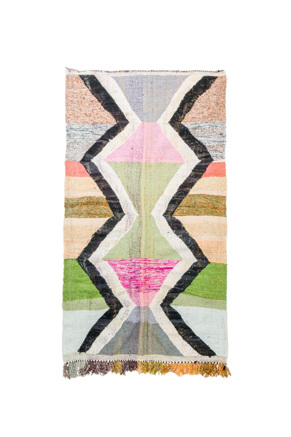 Marockansk Boucherouite-matta 145 x 255 cm (Storlek: 145 x 255 cm)