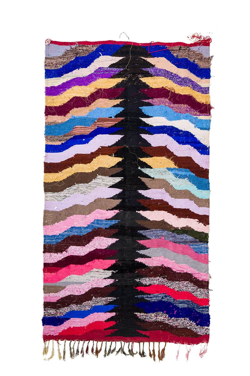 Marockansk Boucherouite-matta 145 x 275 cm (Storlek: 145 x 275 cm)