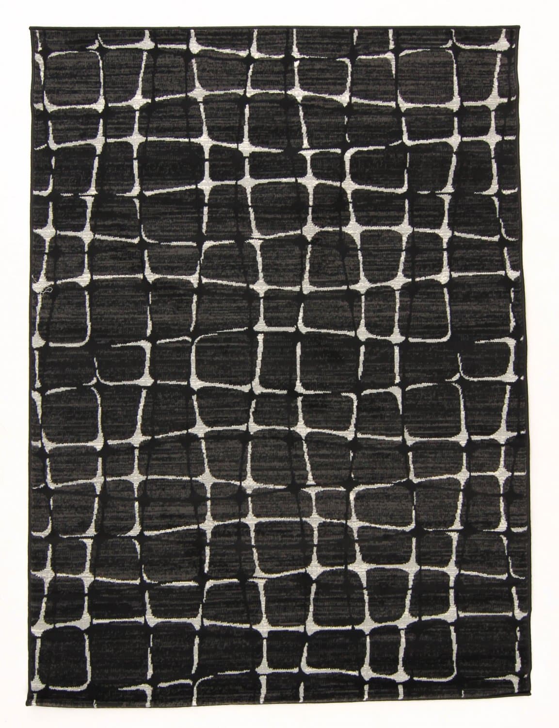 Wiltonmatta - Florence Cross (svart) (Storlek: 200 x 290 cm)