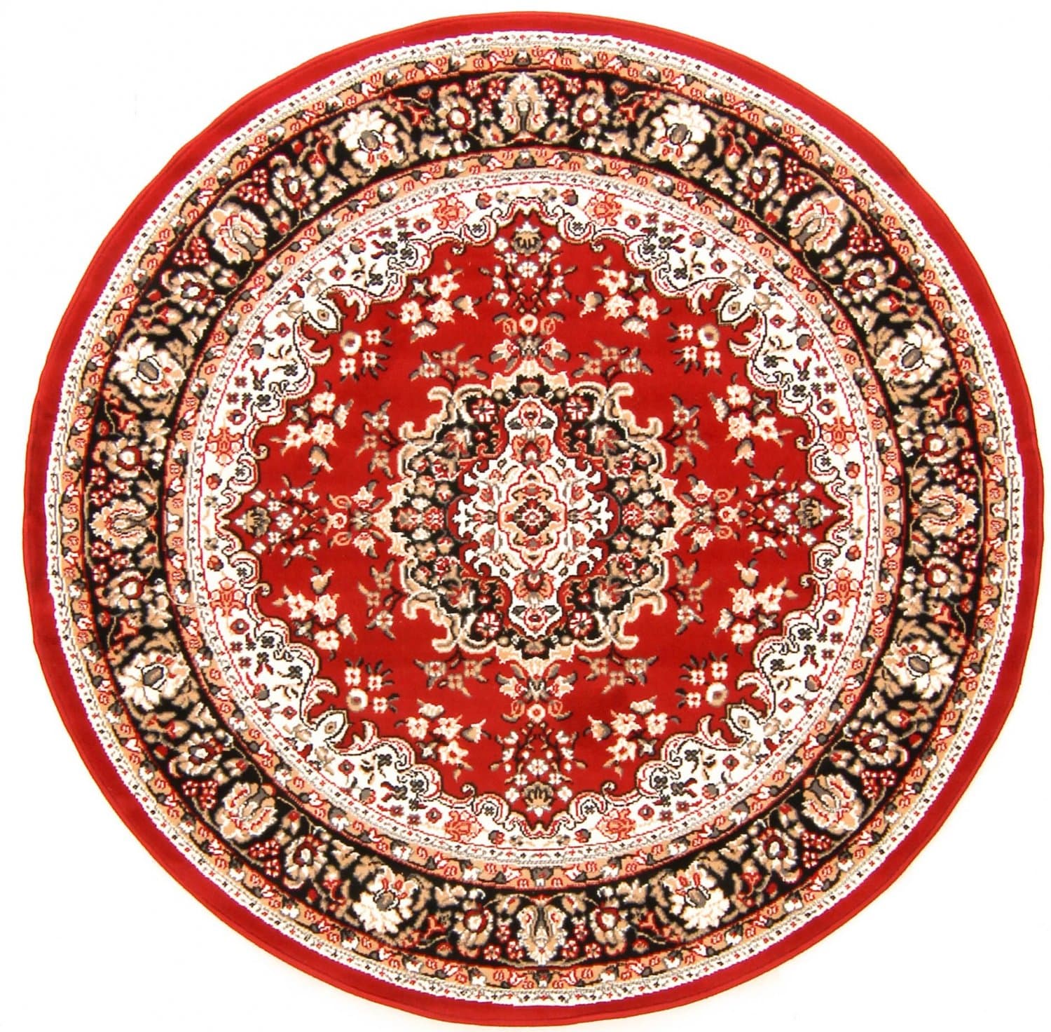 Rund matta - Peking (röd) (Storlek: Ø 200 cm)