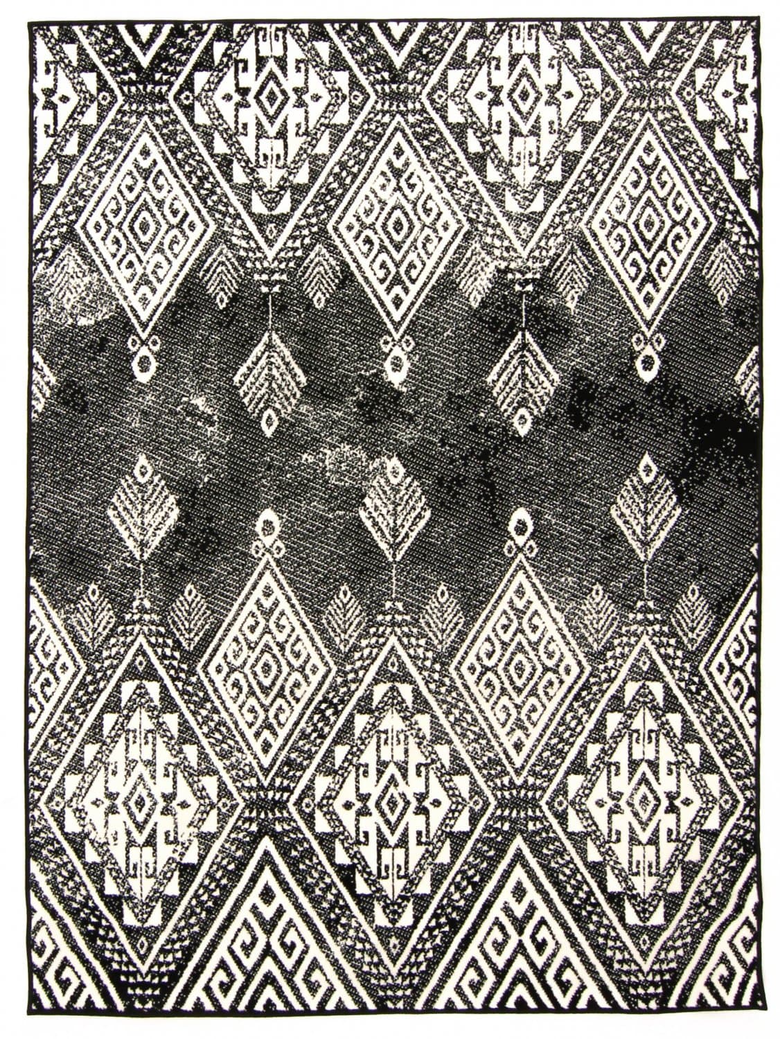 Wiltonmatta - Florence York (svart) (Storlek: 200 x 290 cm)