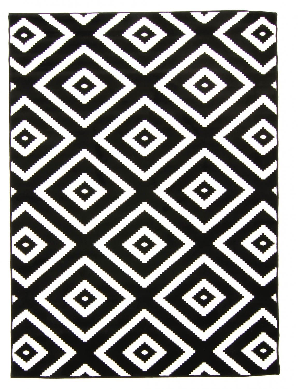 Wiltonmatta - Florence Preston (svart) (Storlek: 140 x 200 cm)