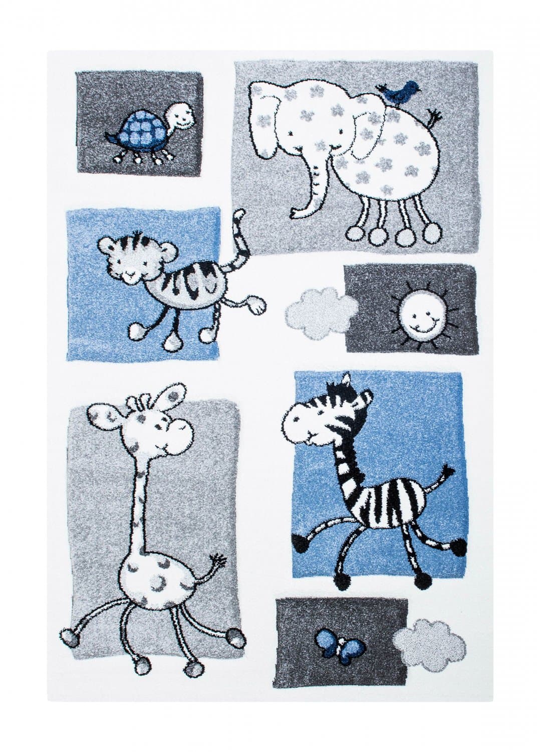 Barnmatta - Indigo Kids (blå) (Storlek: 80 x 150 cm)