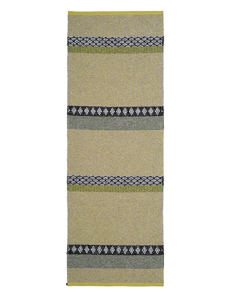 Plast- och garnmattor - Horredsmattan Forest Mix (gul) (Storlek: 70 x 150 cm)