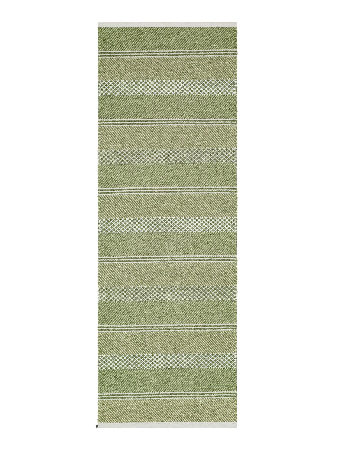 Plast- och Garnmattor - Horredsmattan Sia mix (olivgrön) (Storlek: 70 x 350 cm)