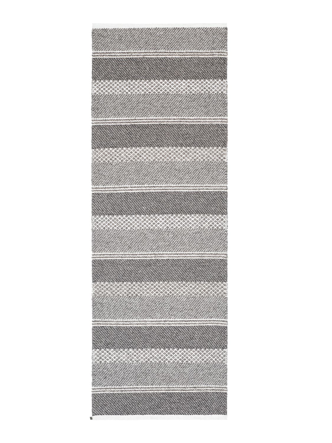 Plast- och Garnmattor - Horredsmattan Sia mix (grå) (Storlek: 70 x 210 cm)