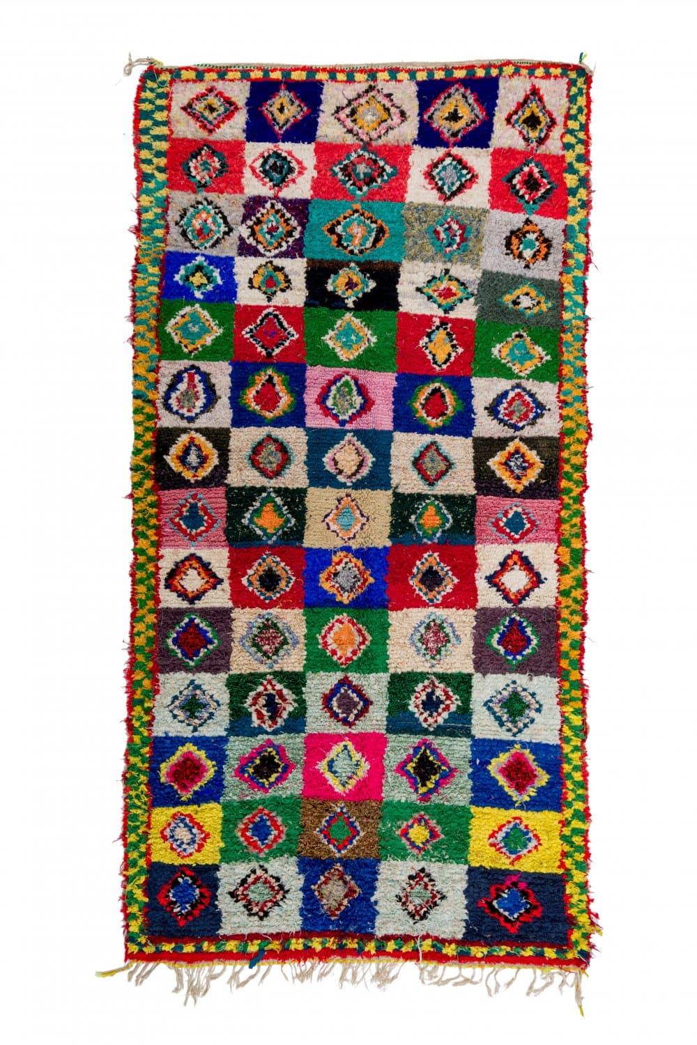 Marockansk Boucherouite-matta 290 x 145 cm (Storlek: 290 x 145 cm)