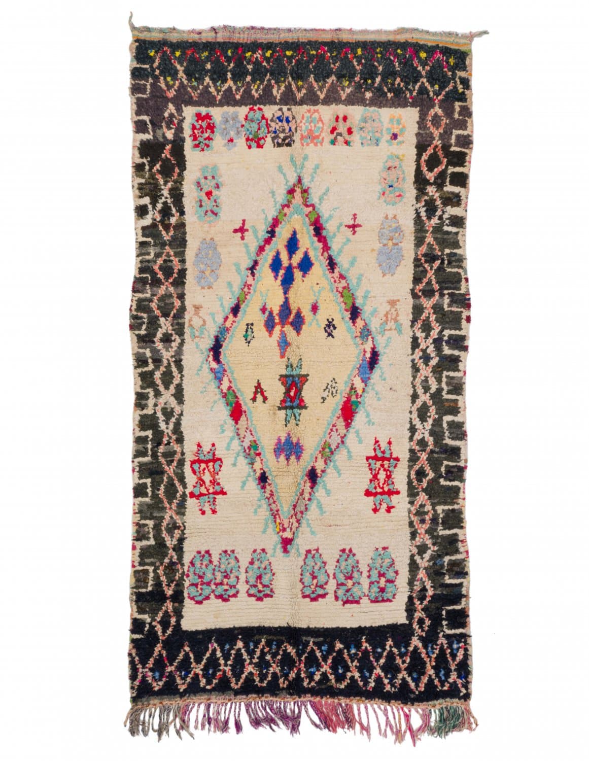 Marockansk Boucherouite-matta 270 x 130 cm (Storlek: 270 x 130 cm)