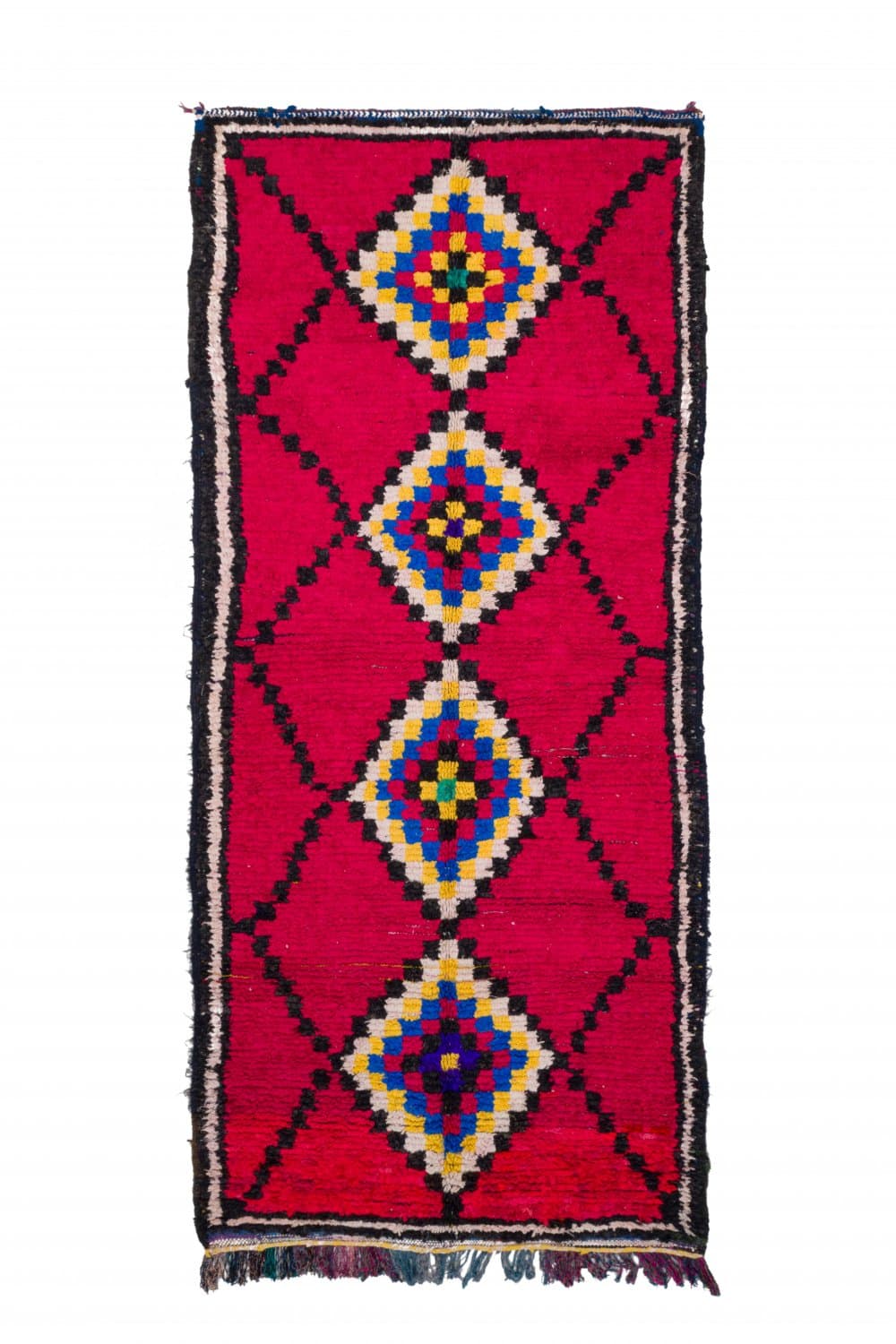 Marockansk Boucherouite-matta 310 x 145 cm (Storlek: 310 x 145 cm)