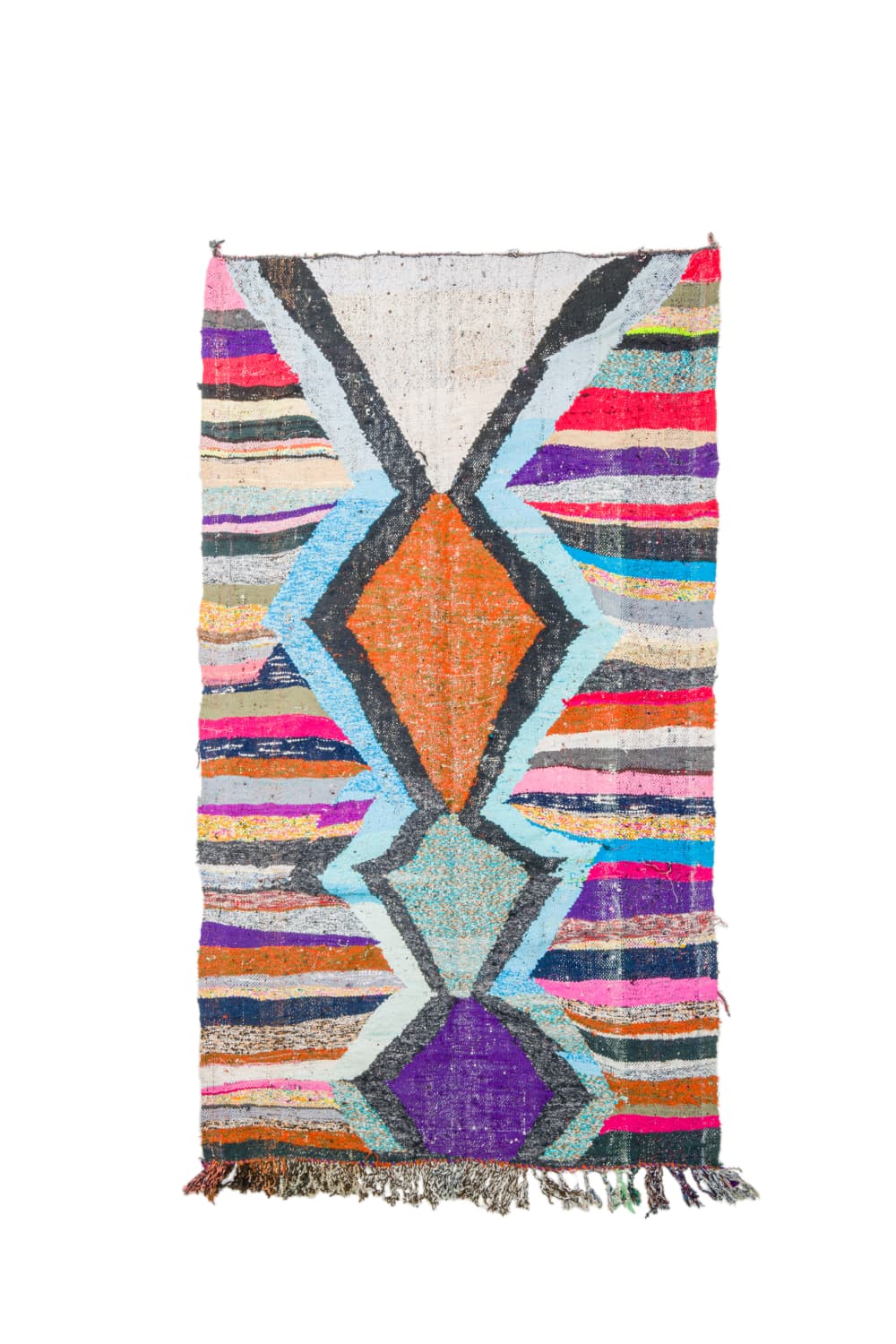 Marockansk Boucherouite-matta 135 x 235 cm (Storlek: 135 x 235 cm)