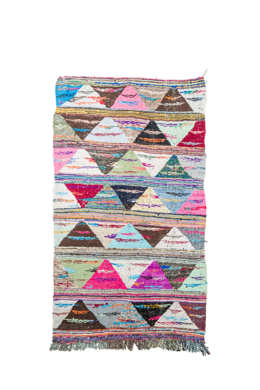 Marockansk Boucherouite-matta 135 x 235 cm (Storlek: 135 x 235 cm)