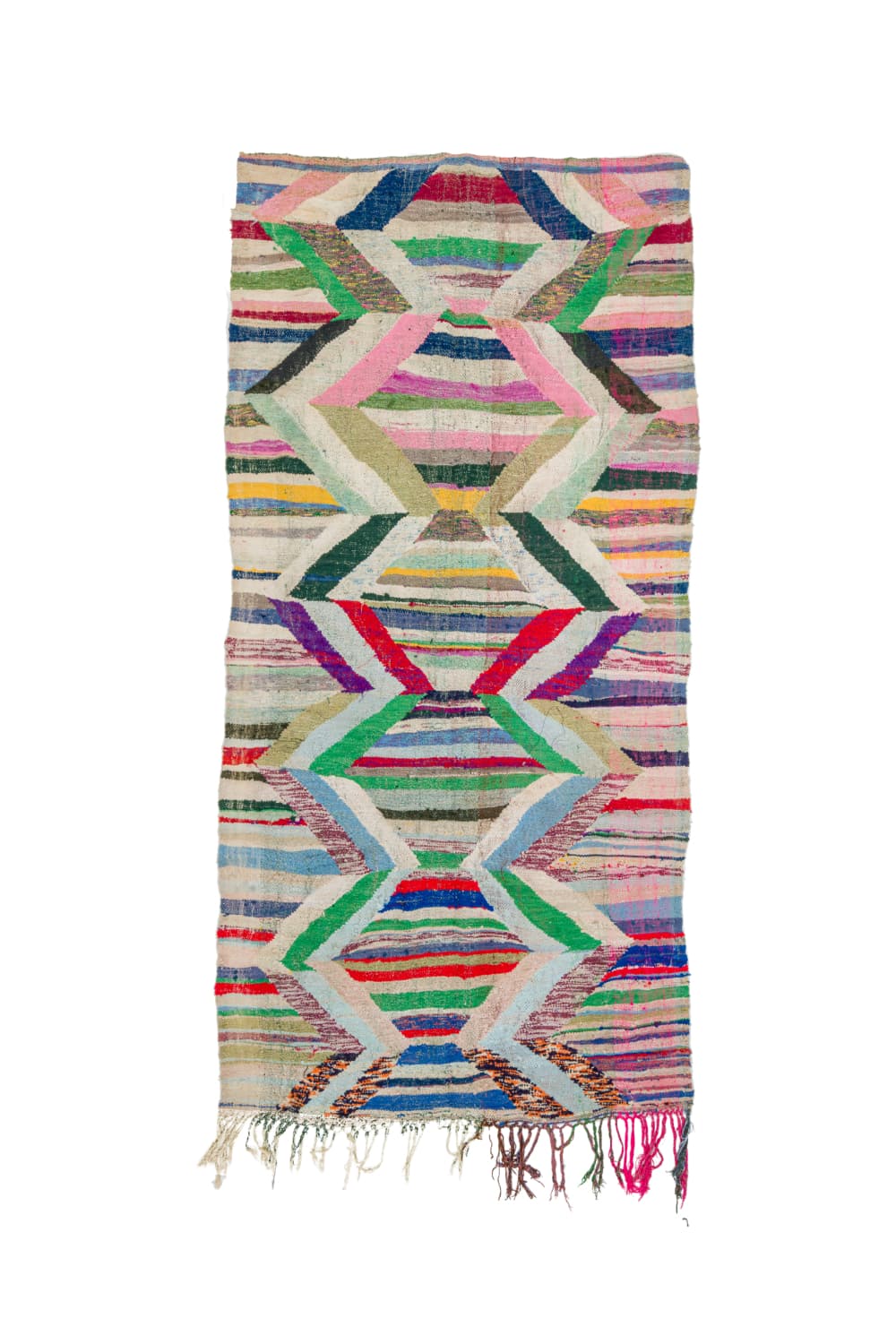 Marockansk Boucherouite-matta 145 x 295 cm (Storlek: 145 x 295 cm)