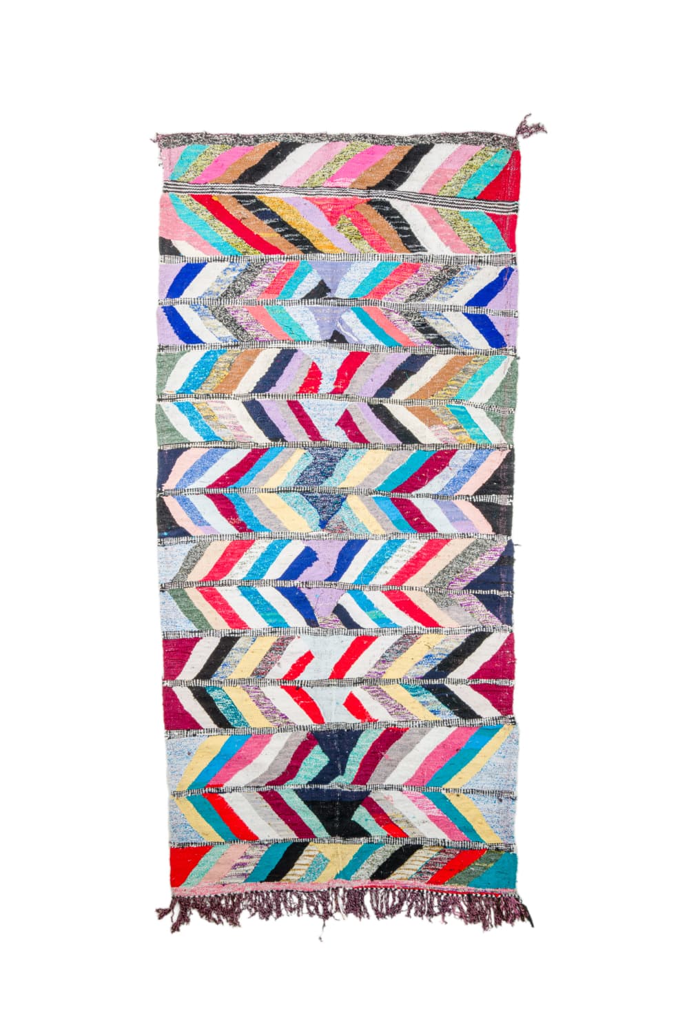 Marockansk Boucherouite-matta 150 x 320 cm (Storlek: 150 x 320 cm)
