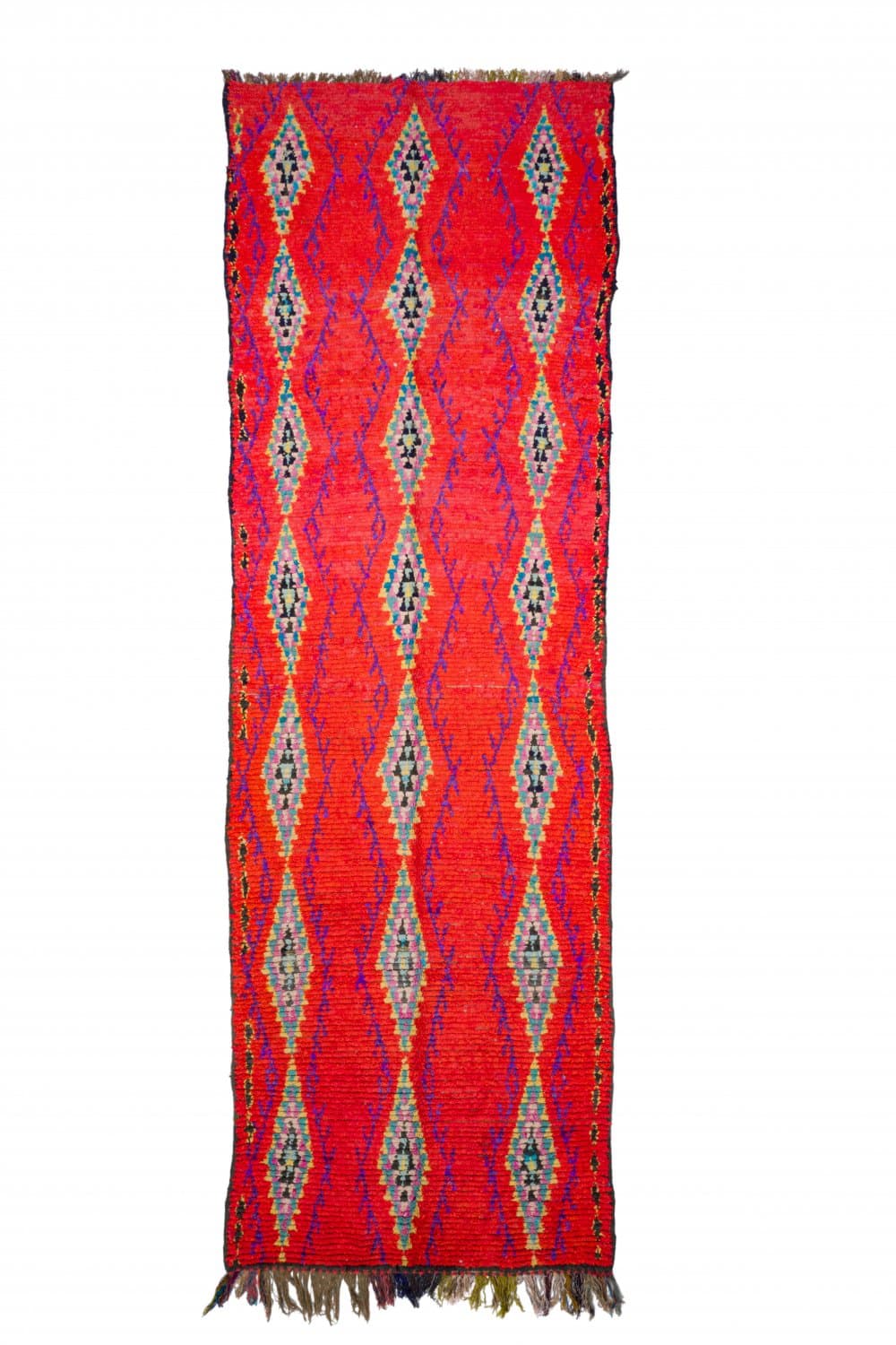Marockansk Boucherouite-matta 440 x 135 cm (Storlek: 440 x 135 cm)