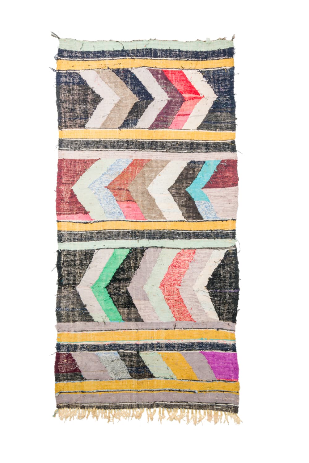 Marockansk Boucherouite-matta 130 x 260 cm (Storlek: 130 x 260 cm)