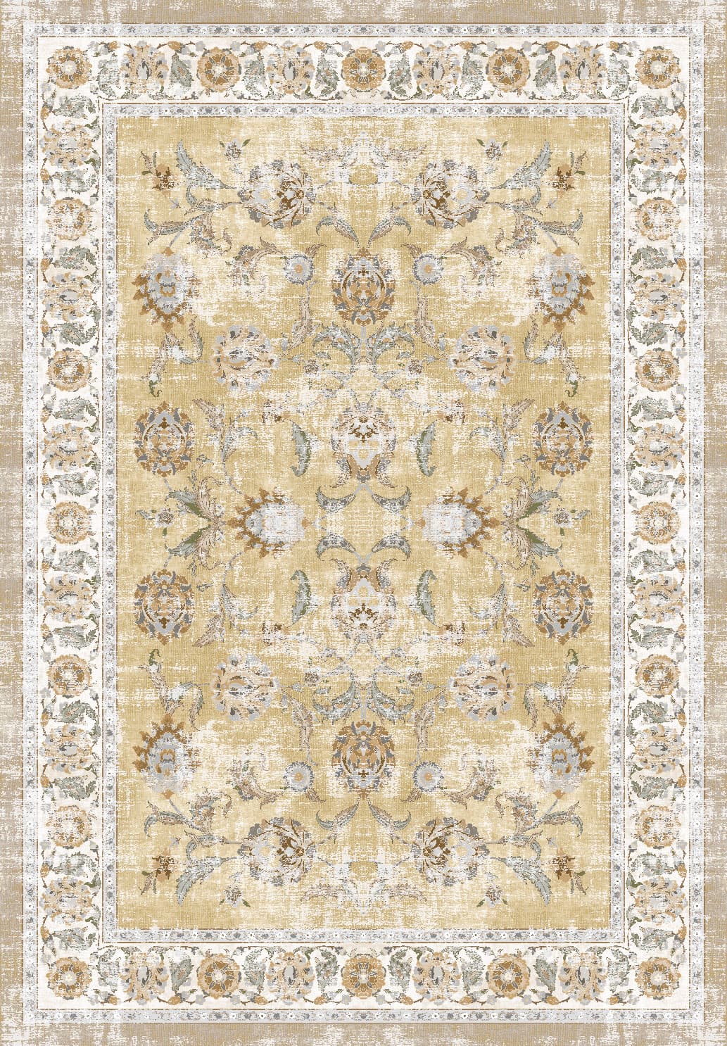 Wiltonmatta - Adeleine (ochra) (Storlek: 130 x 190 cm)