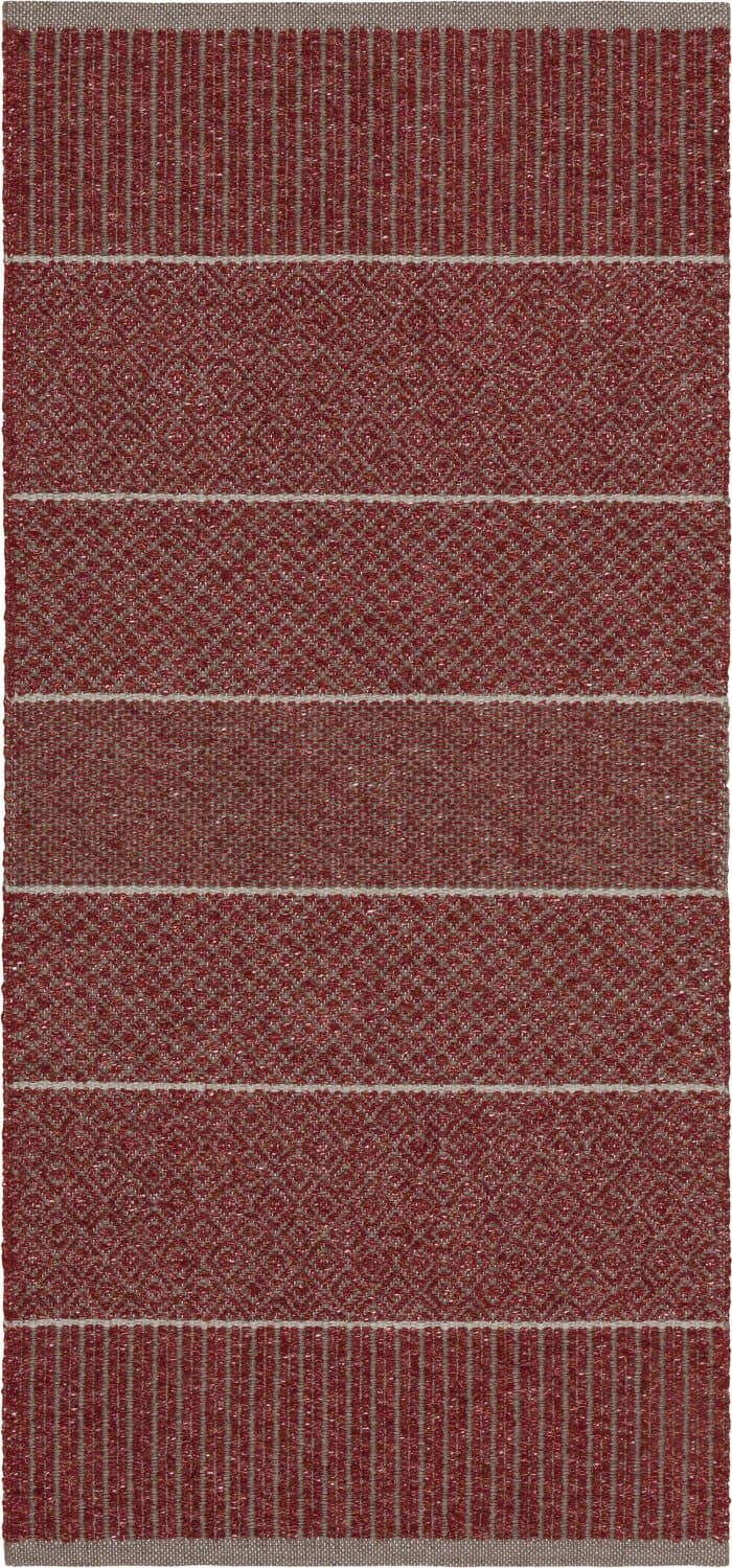 Plast- och garnmattor - Horredsmattan Alice Mix (vinröd) (Storlek: 70 x 150 cm)
