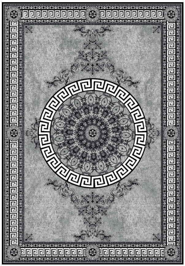 Wiltonmatta - Amer (svart/vit) (Storlek: 200 x 280 cm)