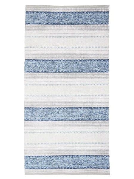 Plast- och garnmattor - Horredsmattan Anna Mix (blå) (Storlek: 70 x 340 cm)