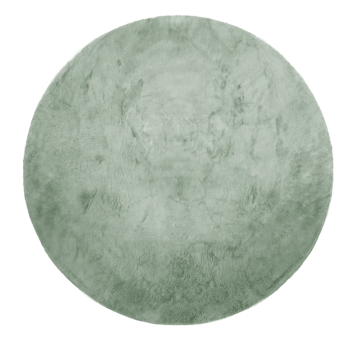 Runda mattor - Aranga Super Soft Fur (grön) (Storlek: Ø 80 cm)