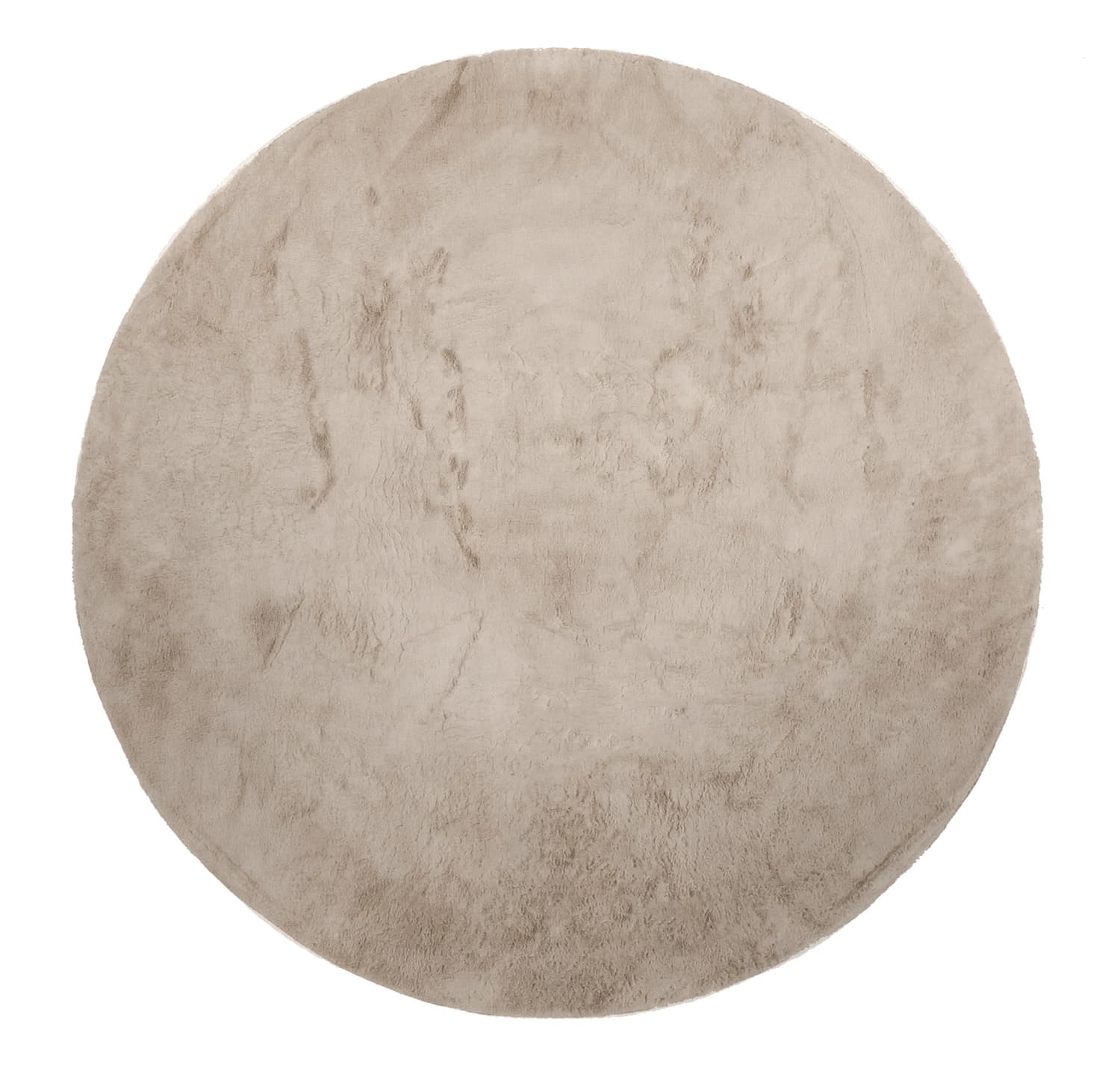 Runda mattor - Aranga Super Soft Fur (brun) (Storlek: Ø 80 cm)