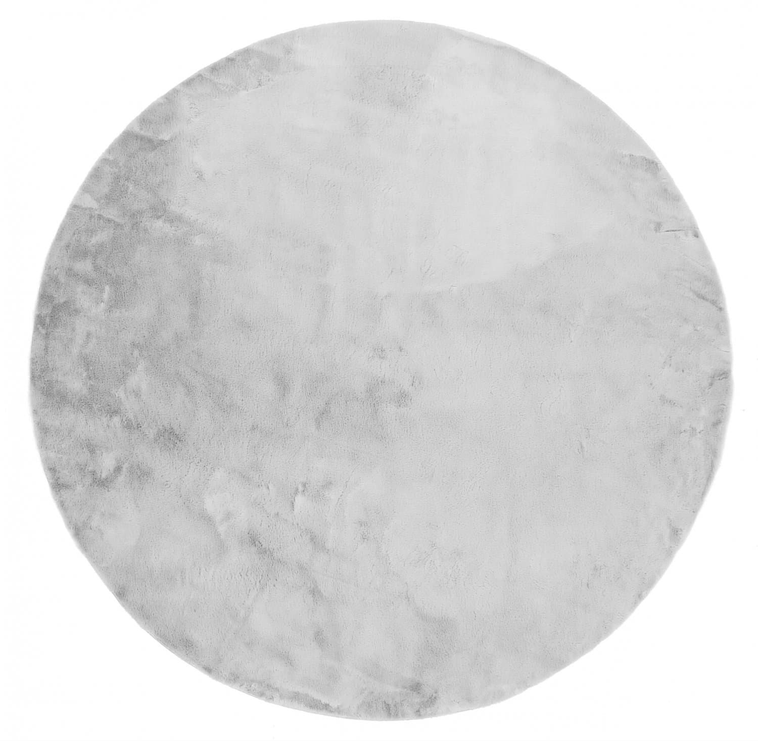 Runda mattor - Aranga Super Soft Fur (grå) (Storlek: Ø 80 cm)