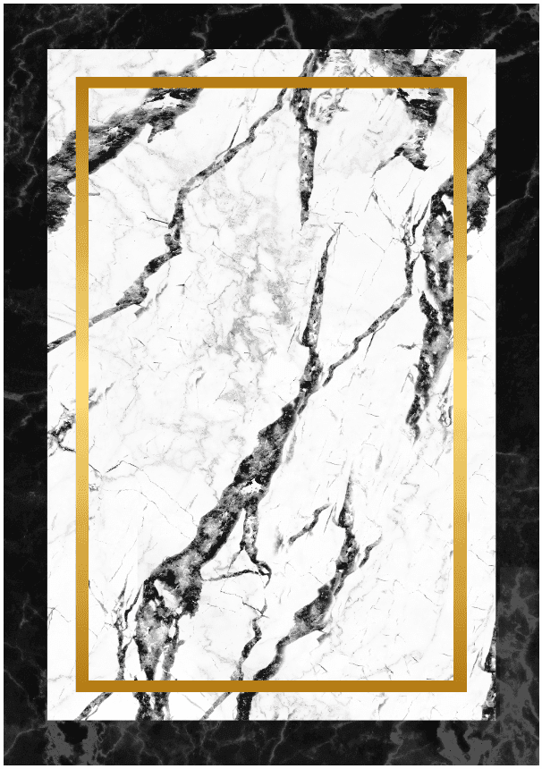 Wiltonmatta - Avola (svart/vit/guld) (Storlek: 200 x 280 cm)