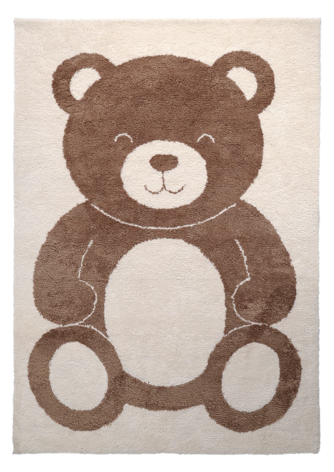 Barnmatta - Soft Teddybear (creme/brun) (Storlek: 100 x 160 cm)