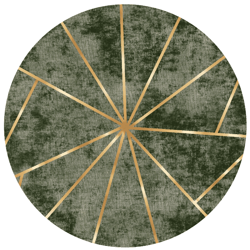 Rund matta - Bellizzi (grön) (Storlek: Ø 160 cm)