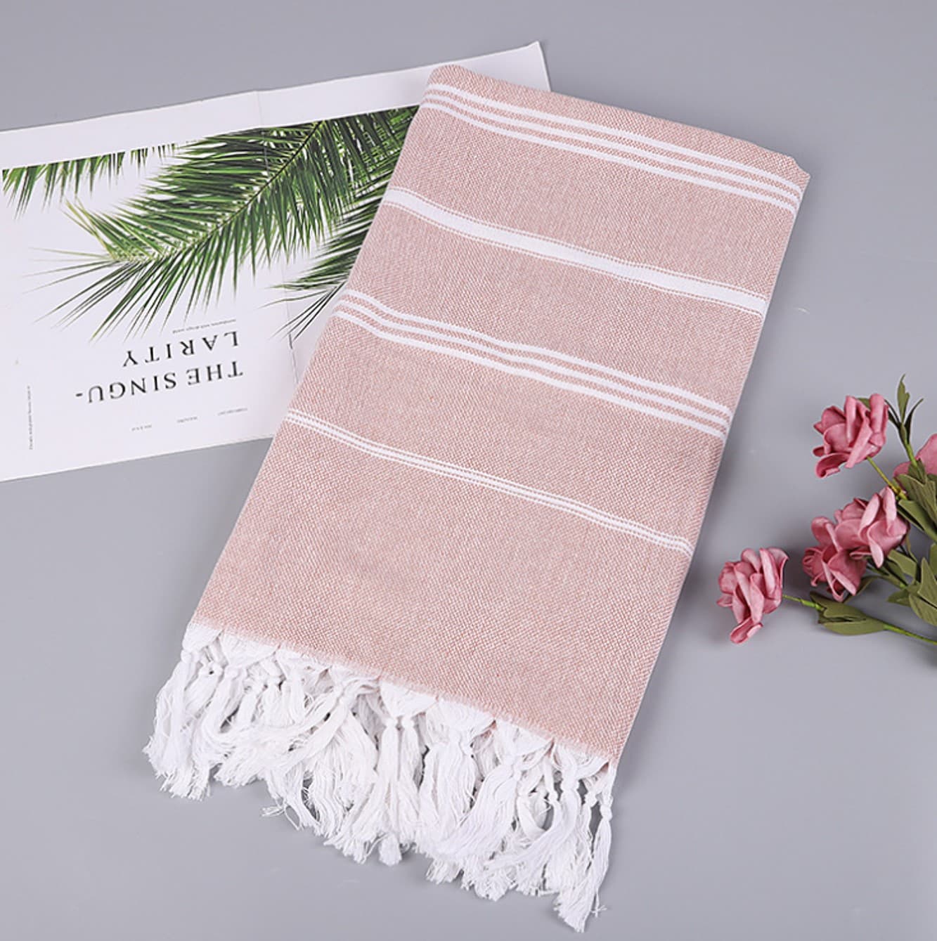 Filtar - Riga (rosa) (Storlek: 100 x 180 cm)