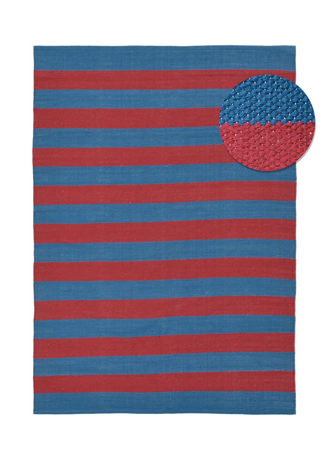 Bomullsmatta - Nilo (röd/blå) (Storlek: 80 x 150 cm)