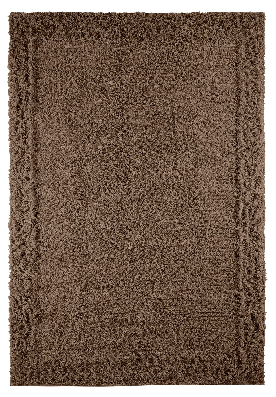 Ryamattor - Bonnie Natural Cotton Shaggy (brun) (Storlek: 200 x 290 cm)