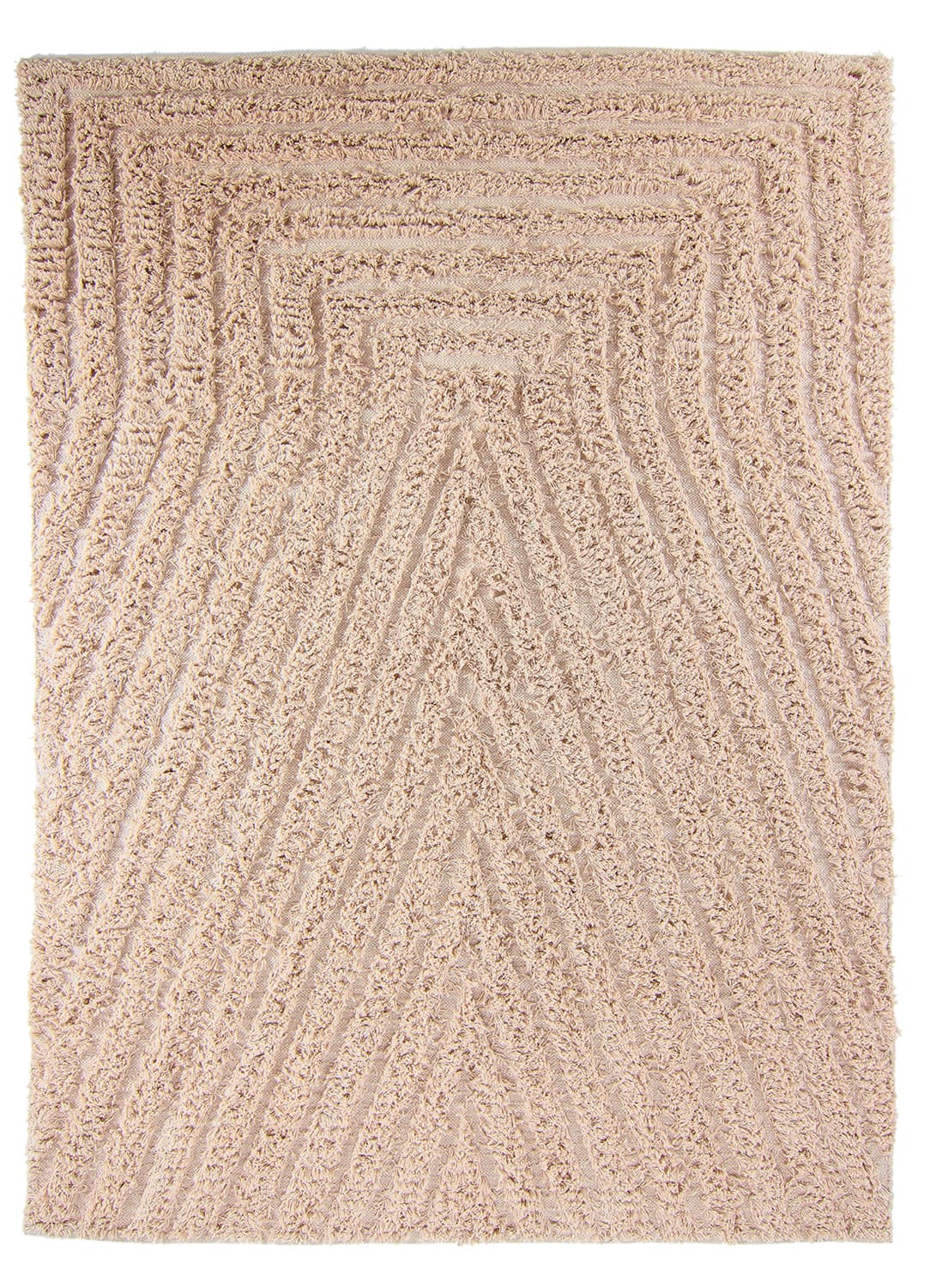 Ryamattor - Indra Natural Cotton Shaggy (beige) (Storlek: 240 x 340 cm)