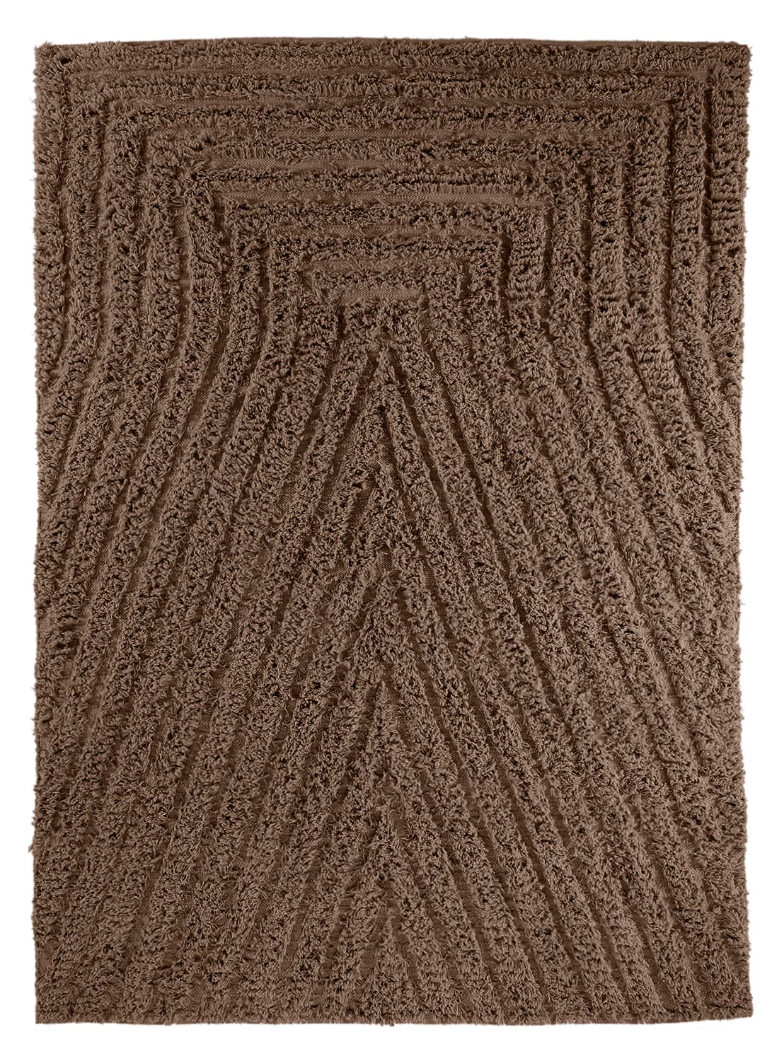 Ryamattor - Kendra Natural Cotton Shaggy (brun) (Storlek: 200 x 290 cm)
