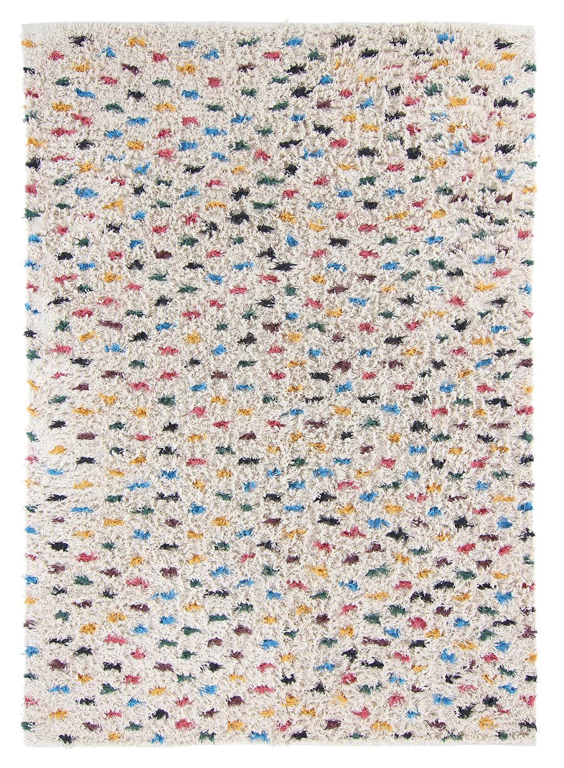 Ryamattor - Litton Natural Cotton Shaggy (beige/multi) (Storlek: 240 x 340 cm)