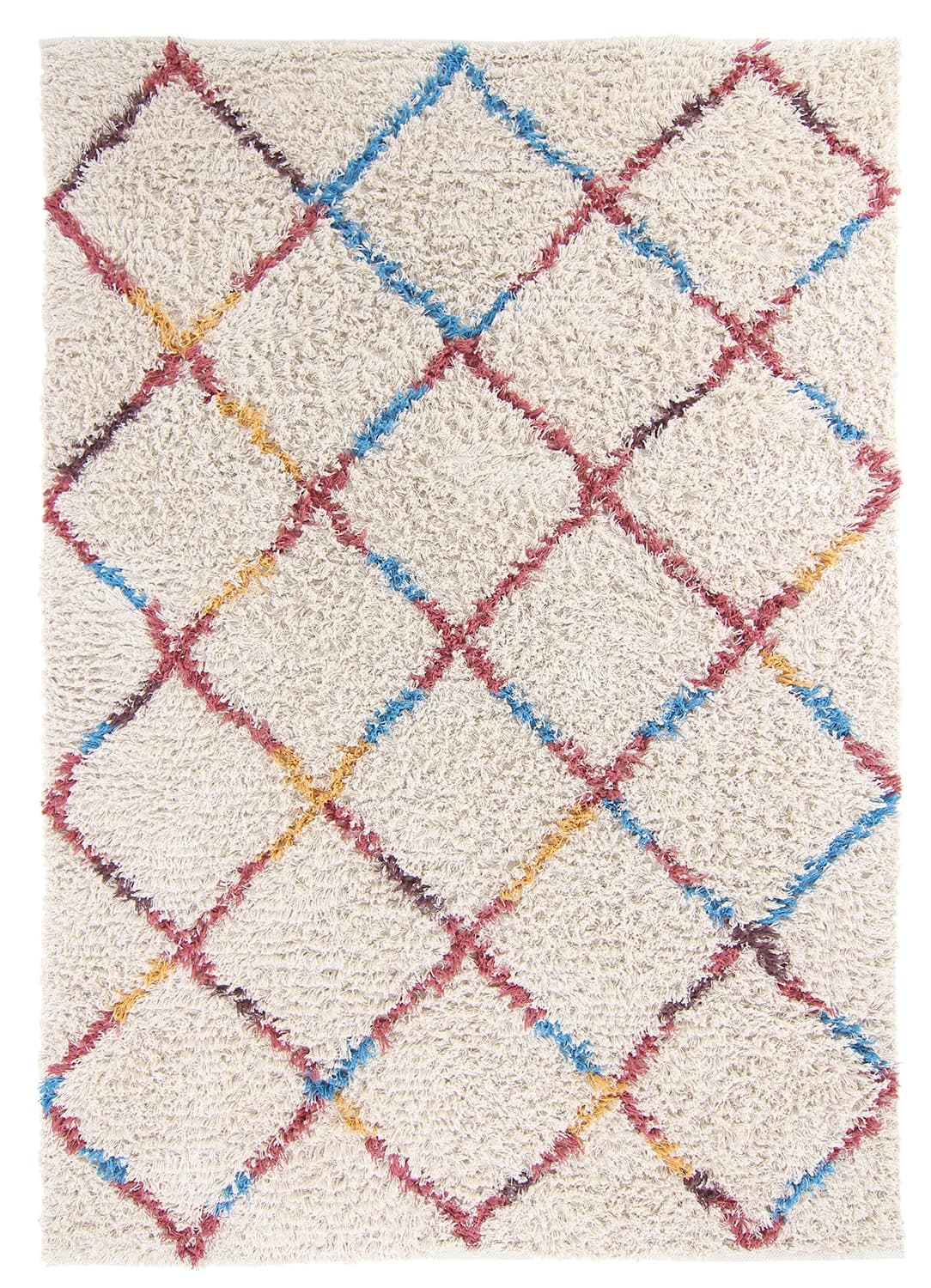 Ryamattor - Maeron Natural Cotton Shaggy (multi) (Storlek: 200 x 290 cm)