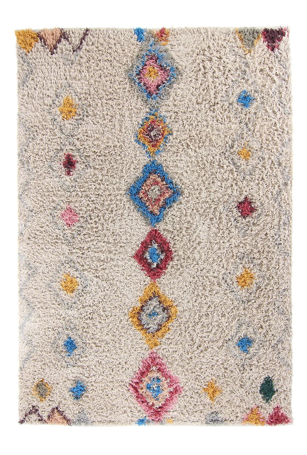 Ryamattor - Marden Natural Cotton Shaggy (beige/multi) (Storlek: 240 x 340 cm)