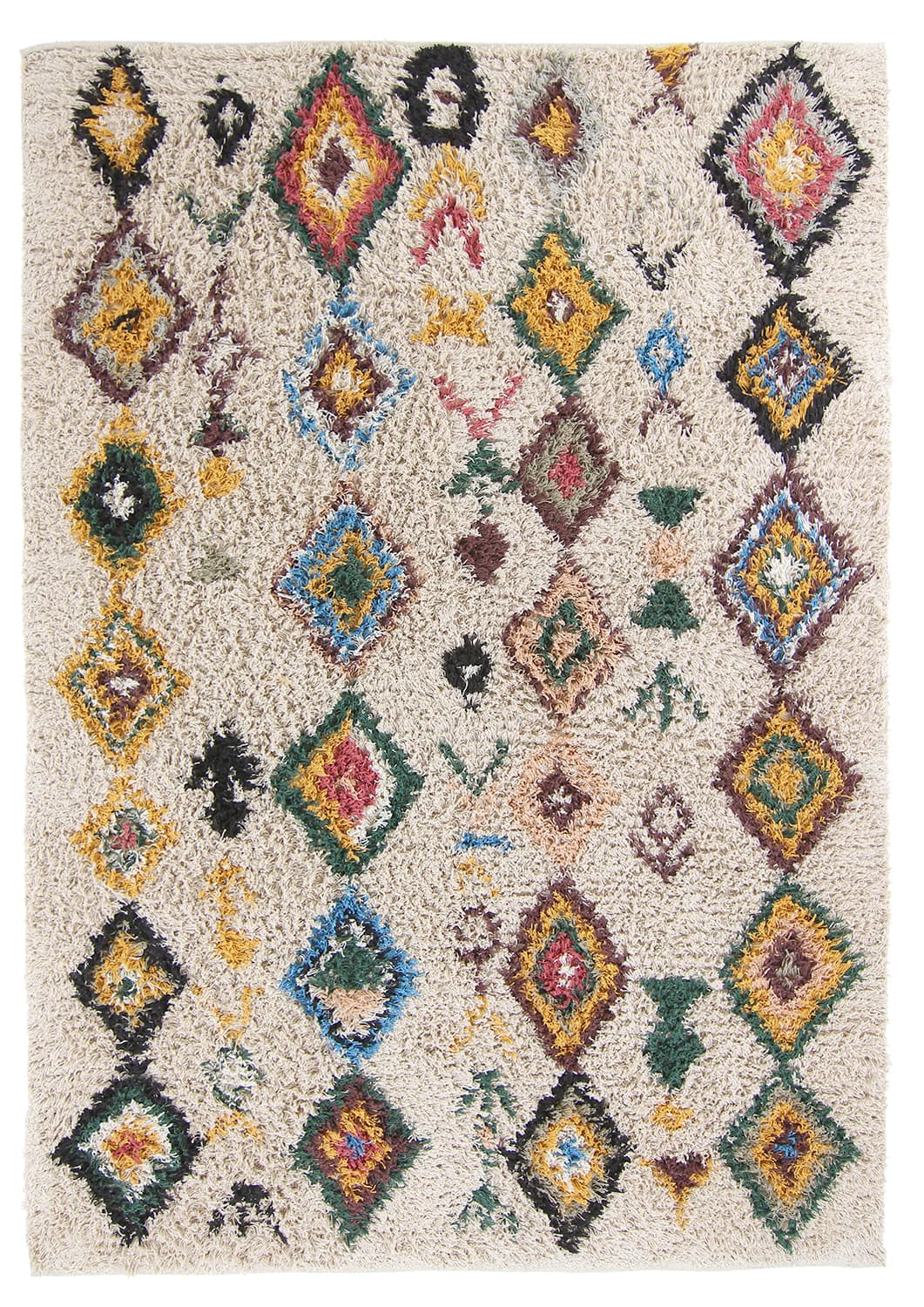 Ryamattor - Siddel Natural Cotton Shaggy (beige/multi) (Storlek: 240 x 340 cm)