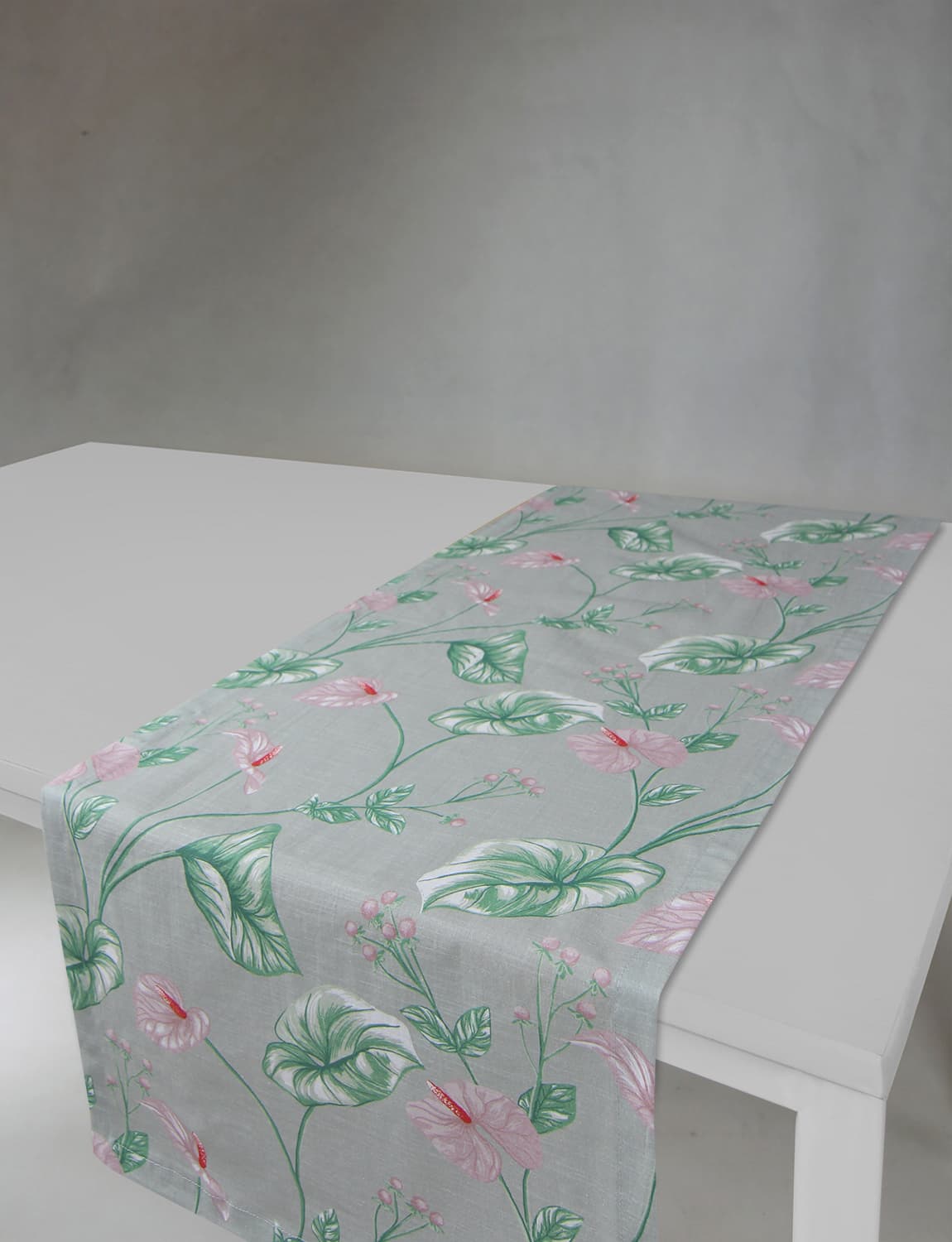 Bordslöpare - Löpare Adella (grön/lila) (Storlek: 40 x 140 cm)