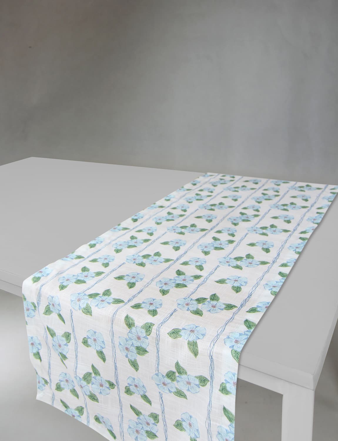 Bordslöpare - Löpare Anna-Lisa (blå) (Storlek: 40 x 140 cm)