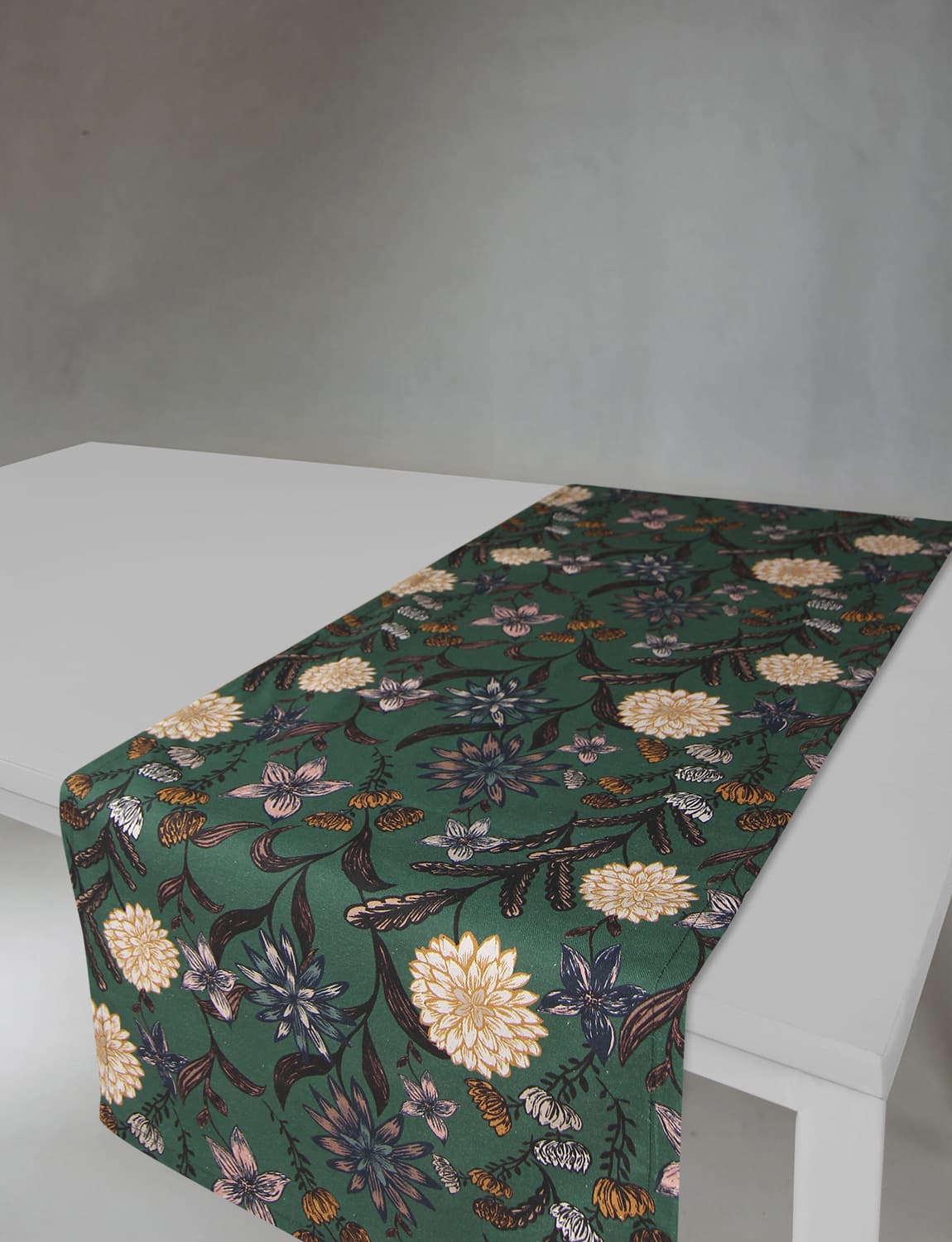Bordslöpare - Löpare Lotten (mörkgrön) (Storlek: 40 x 140 cm)