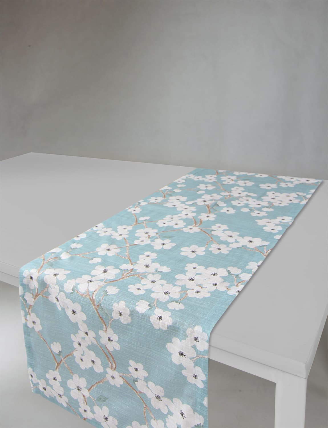 Bordslöpare - Löpare Pia-Li (turkos) (Storlek: 40 x 140 cm)