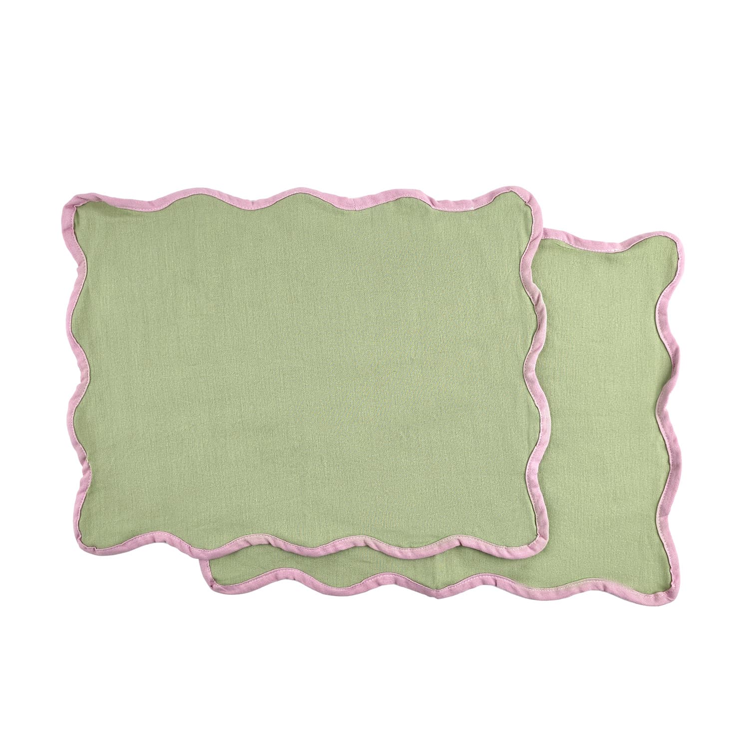 Bordstablett - 2-pack Yrsa (grön) (Storlek: 35 x 45 cm)