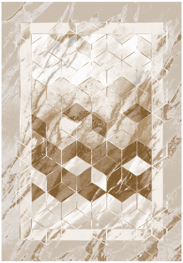 Wiltonmatta - Castello (beige/vit) (Storlek: 200 x 280 cm)