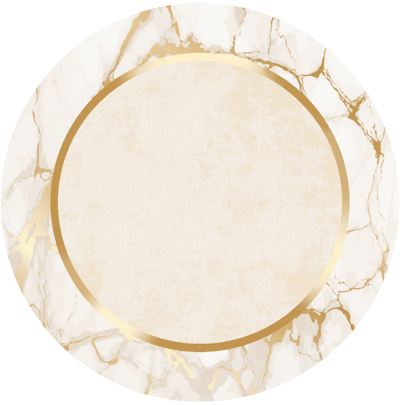 Rund matta - Cerasia (beige/vit/guld) (Storlek: Ø 200 cm)
