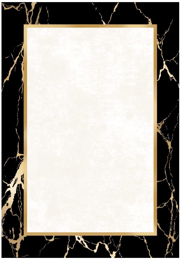 Wiltonmatta - Cerasia (svart/vit/guld) (Storlek: 200 x 280 cm)