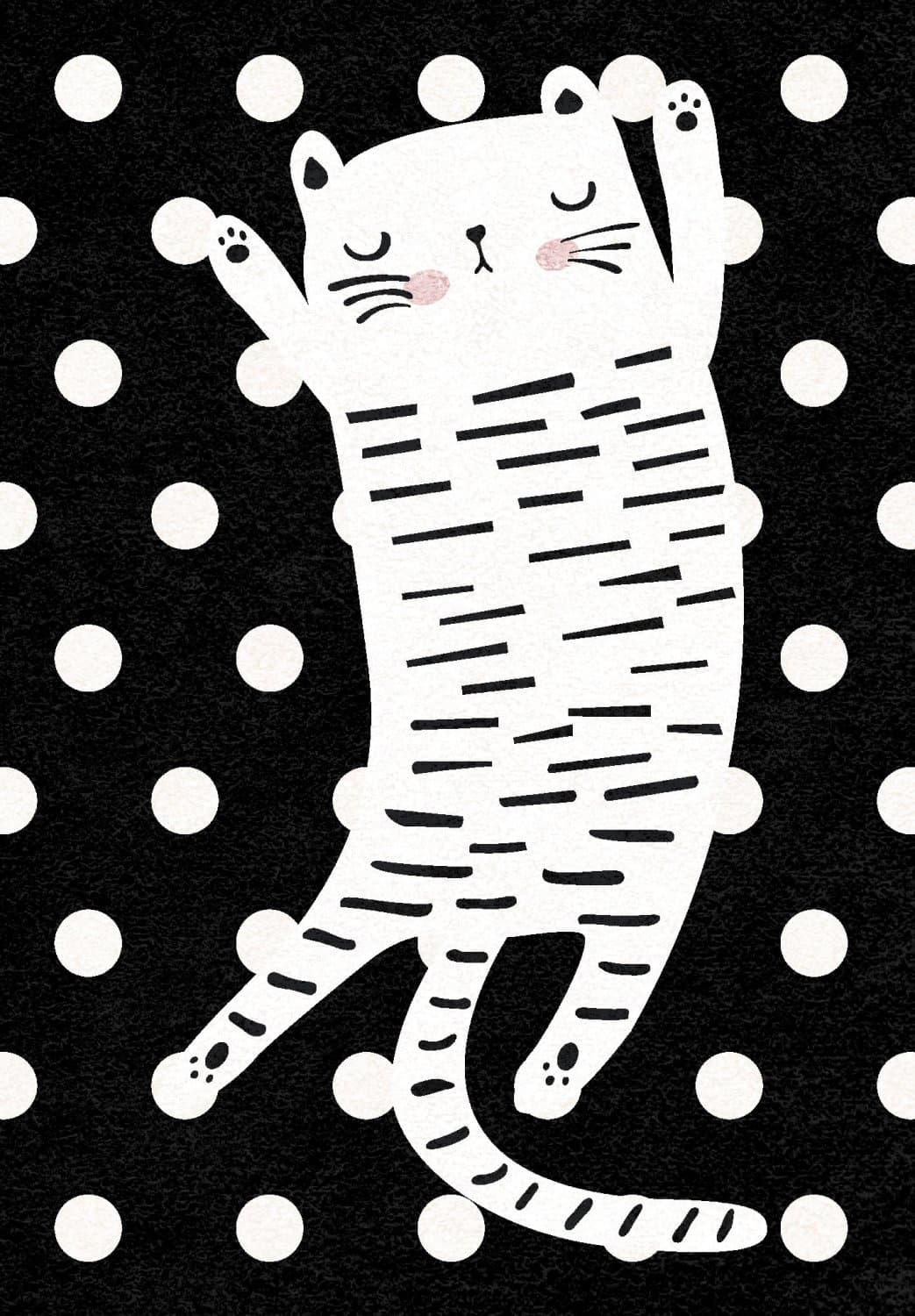 Barnmatta - Sleepy Kitten (multi) (Storlek: 160 x 230 cm)