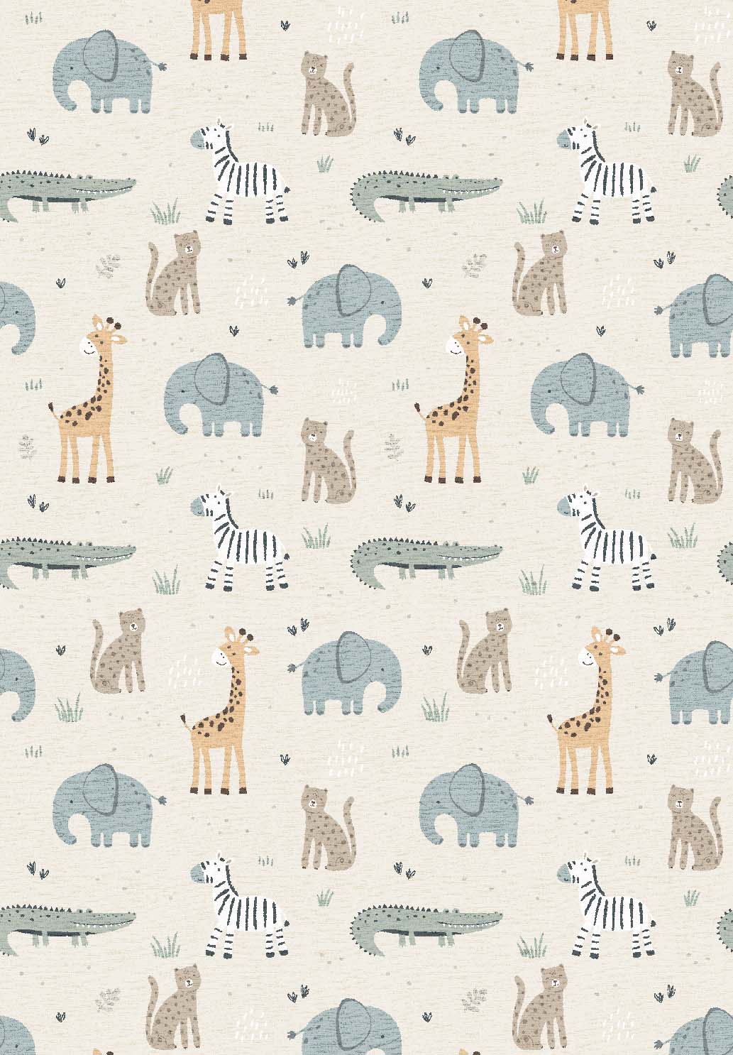 Barnmatta - Safari Friends (multi) (Storlek: 120 x 170 cm)